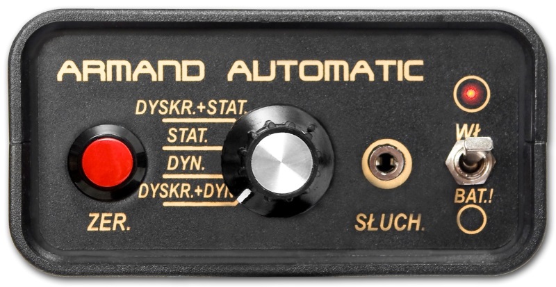 Armand Automatic VLF Metal Detector panel